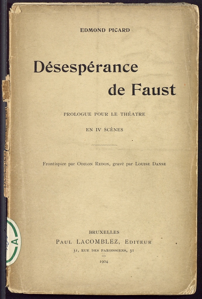 Désespérance de Faust : Prologue pour le théâtre en quatre scènes