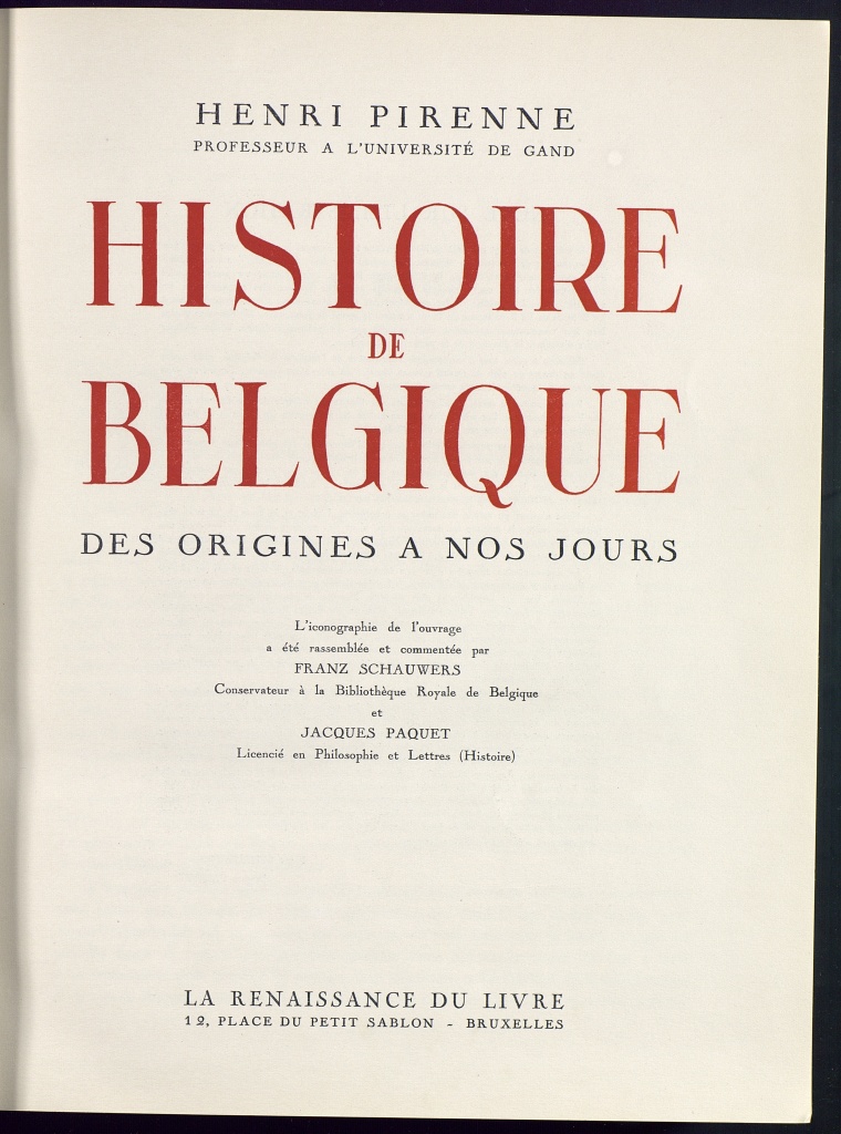 Histoire de Belgique des origines à nos jours: Des origines à l'Etat bourguignon