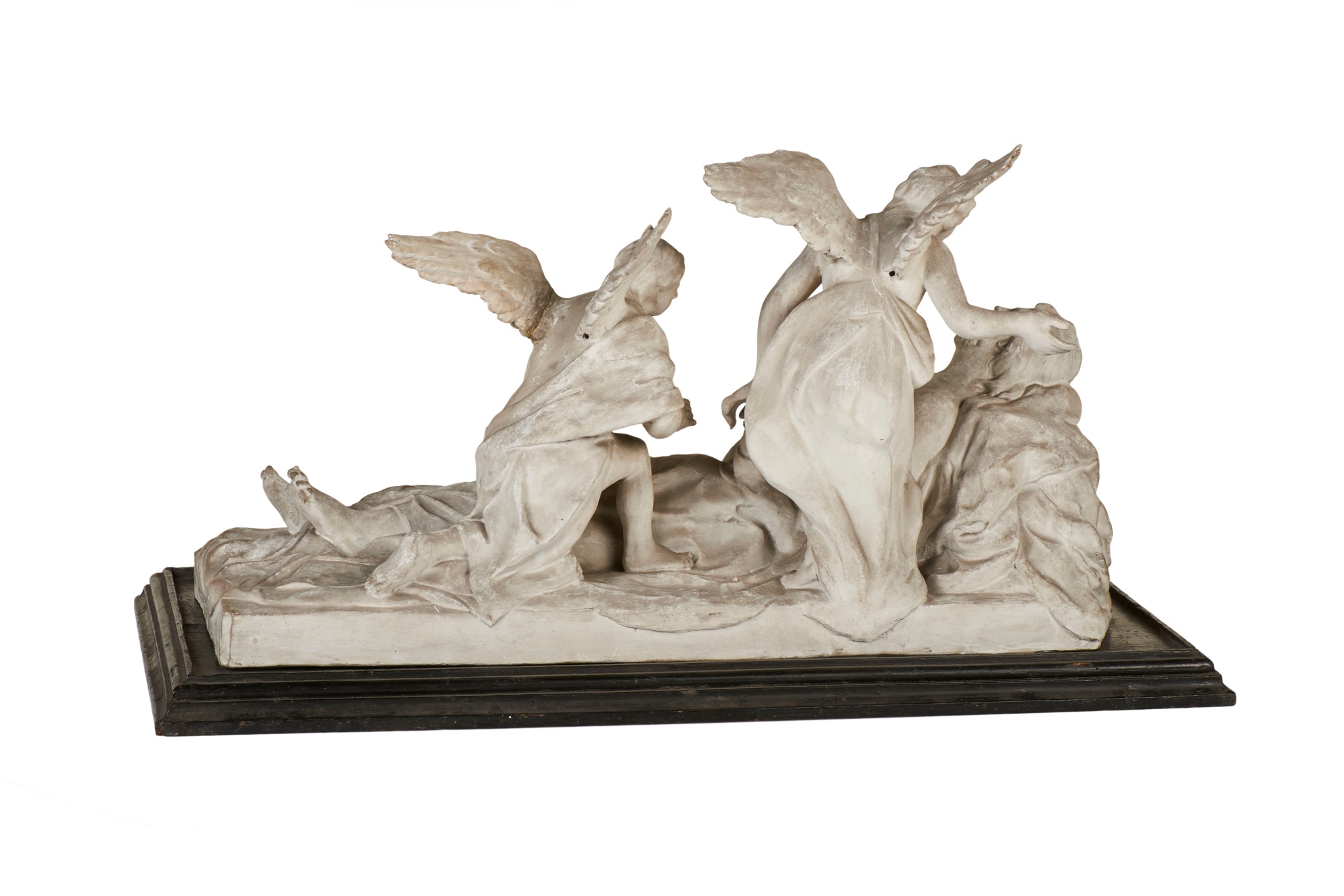 Modèle réduit d'un groupe : le Christ au tombeau adoré par deux anges