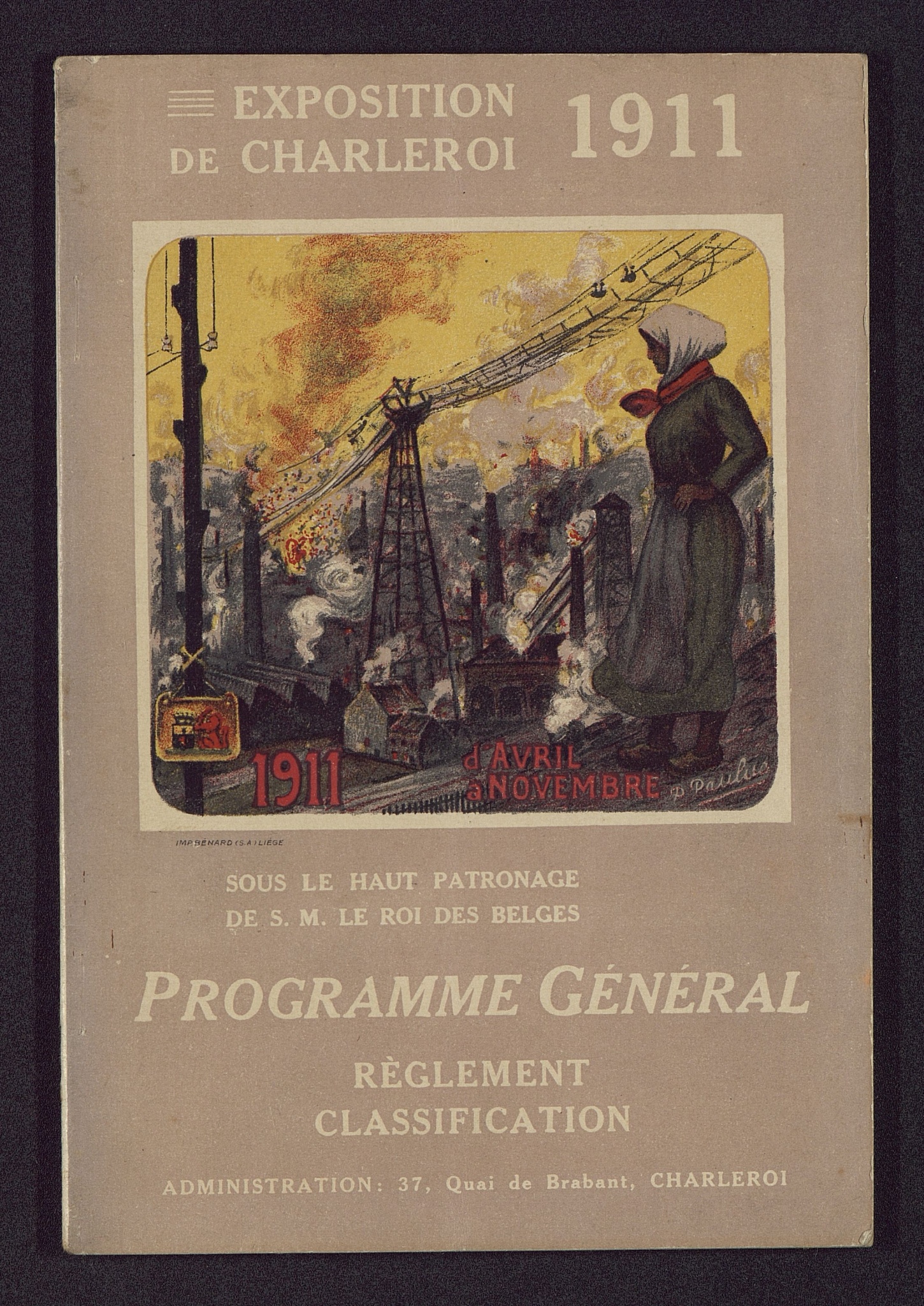 Programme général de l'Exposition de Charleroi en 1911