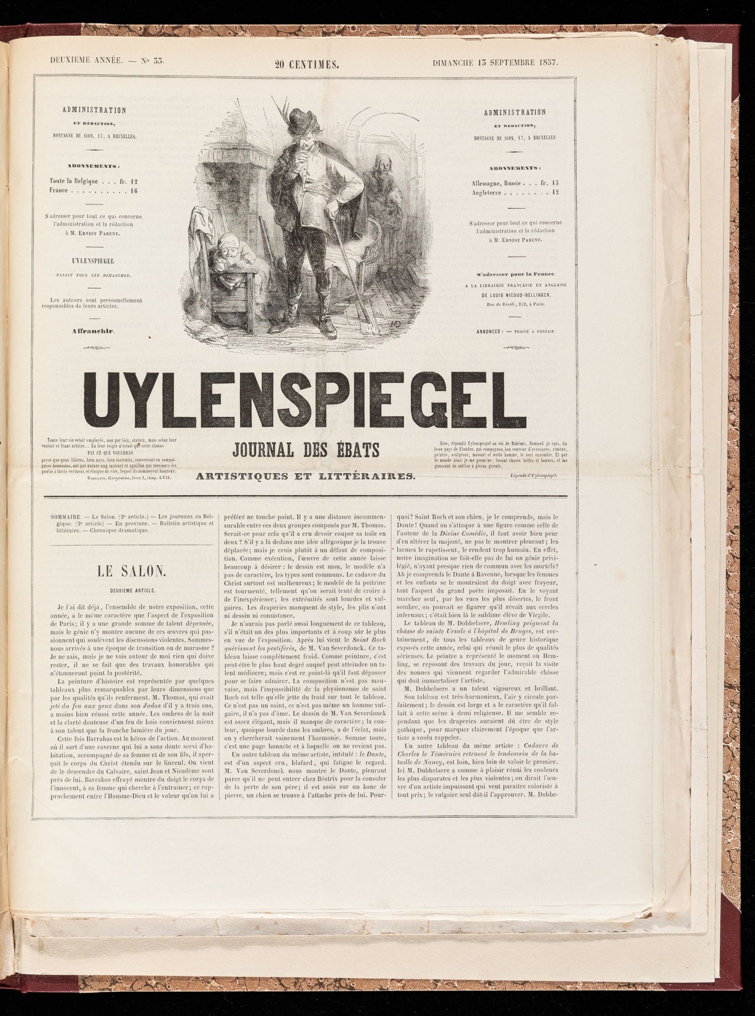 Uylenspiegel, journal des ébats artistiques et littéraires. Deuxième année - N° 33