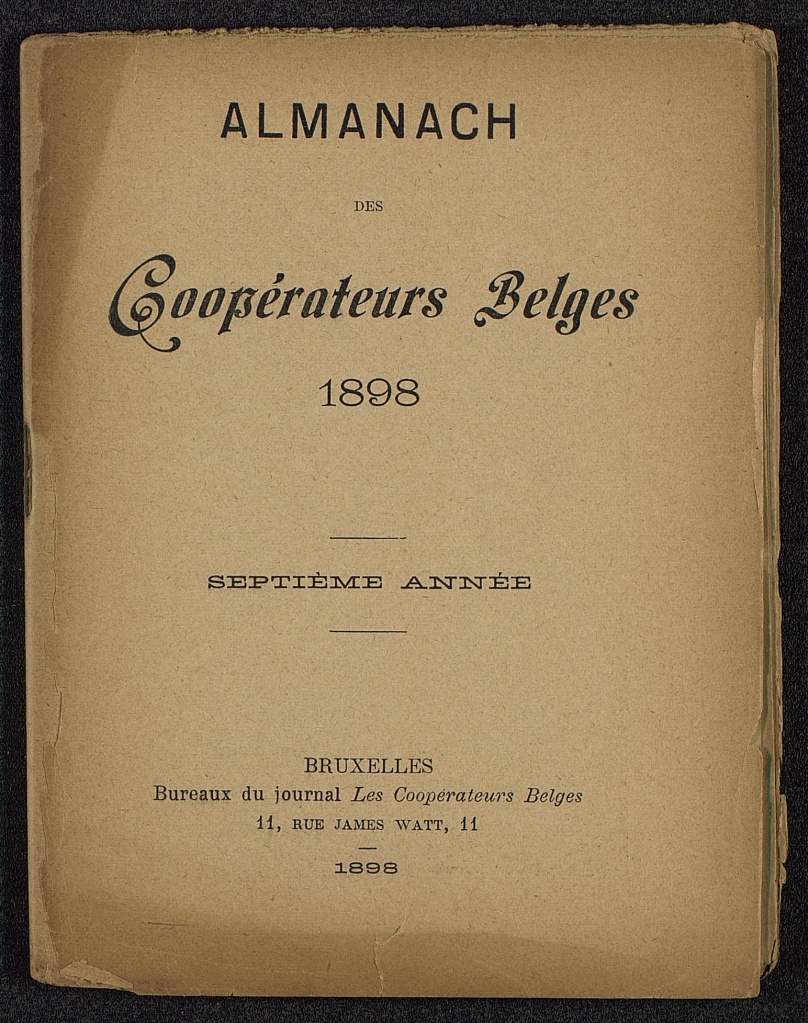 Almanach des Coopérateurs belges pour 1898
