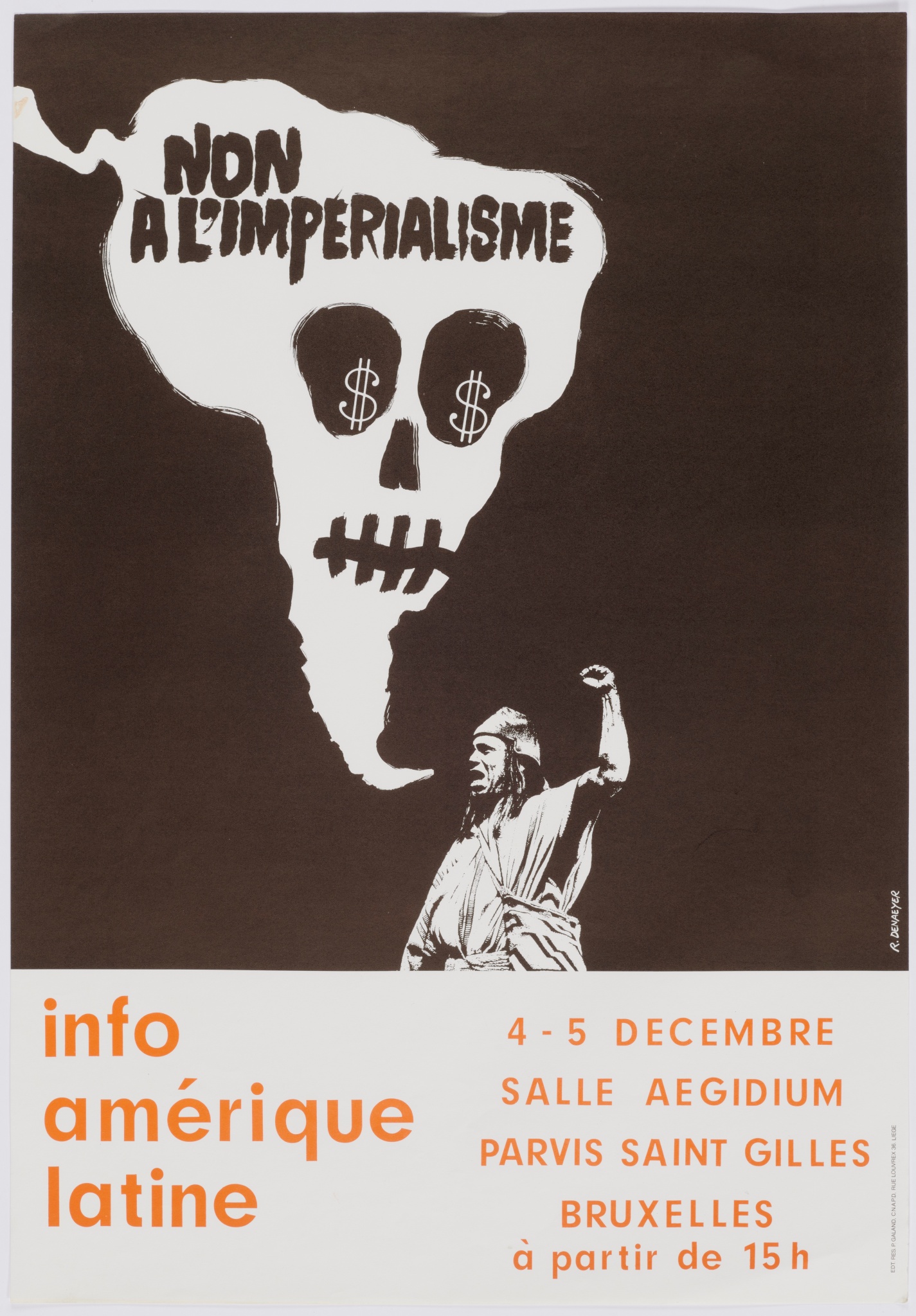 Non à l'impérialisme. Info Amérique latine 4-5 décembre, salle Aegidium Parvis saint Gilles. Bruxelles à partir de 15h
