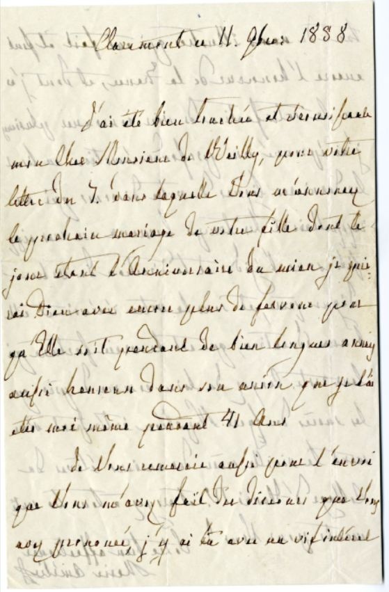 Lettre autographe de la reine de Français, Marie-Amélie de Bourbon-Siciles à monsieur Alfred de Wailly