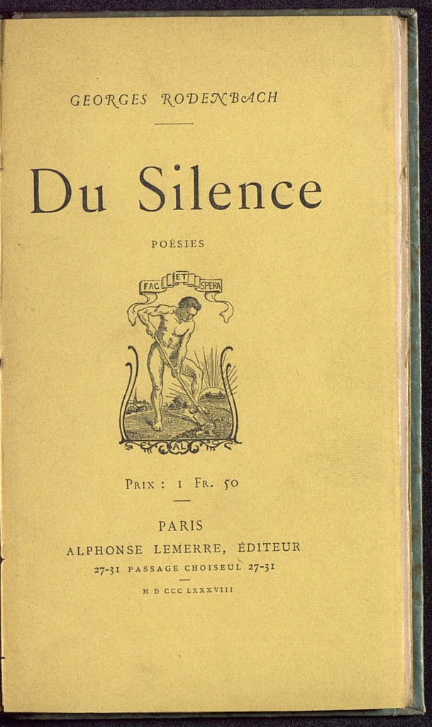 Du silence : poésies