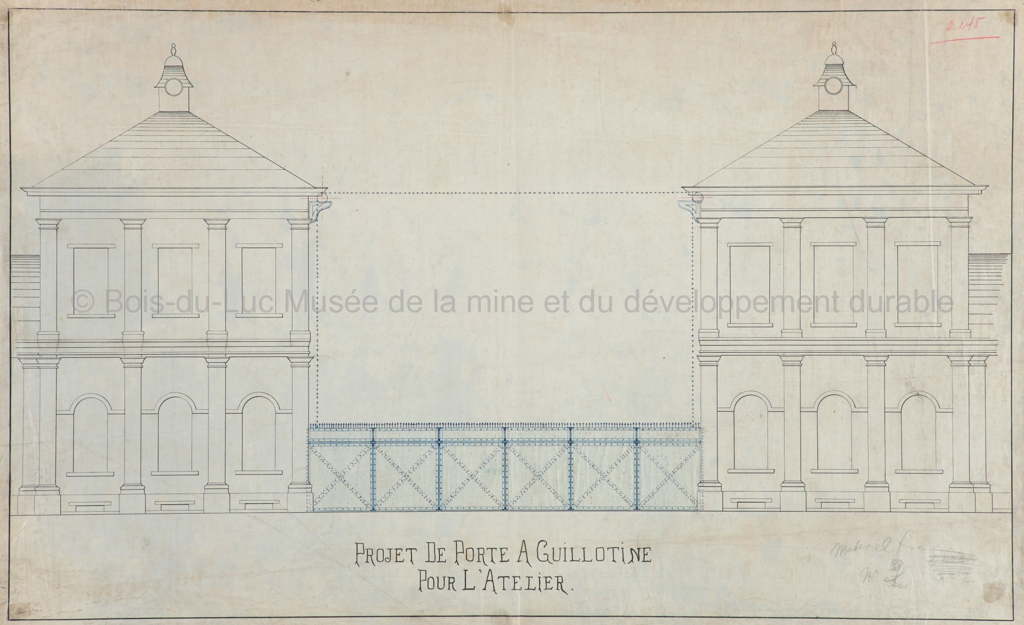 Projet de porte à guillotine pour l'Atelier