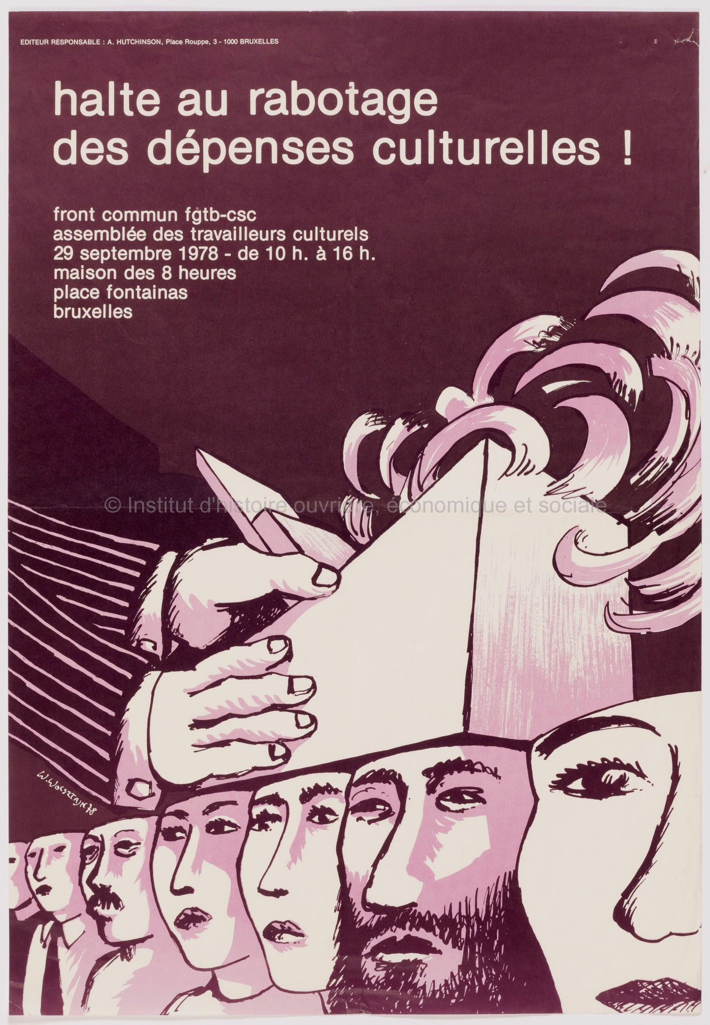 Halte au rabotage des dépenses culturelles ! : front commun FGTB-CSC, assemblée des travailleurs culturelles, 29 septembre 1978