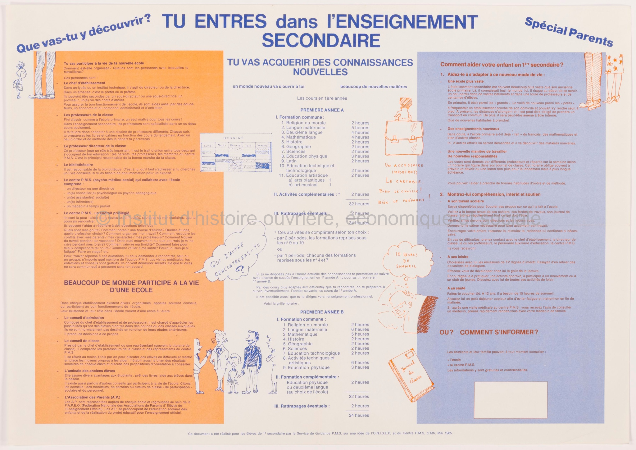 Tu entres dans l’enseignement secondaire