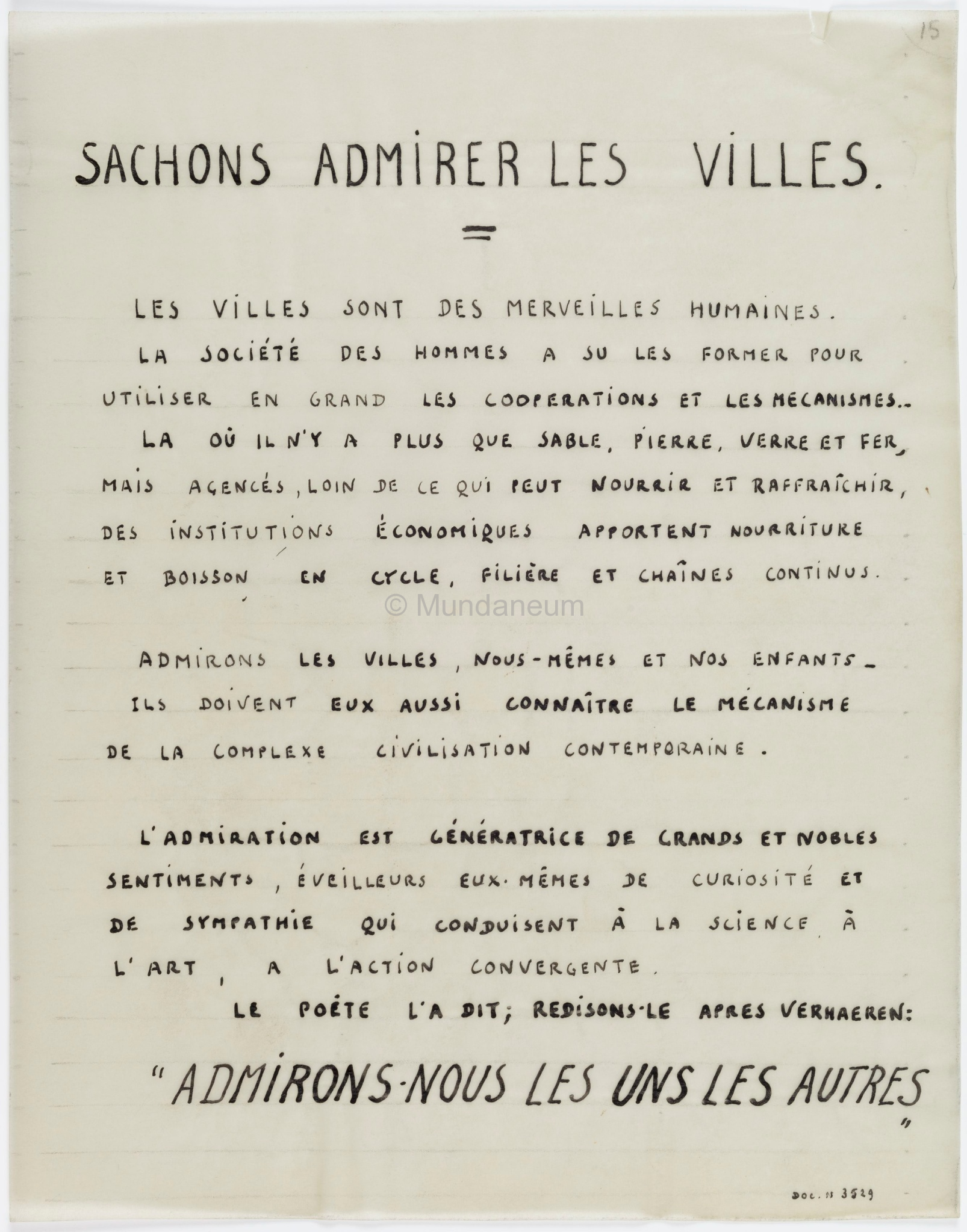 [Sachons admirer les villes]