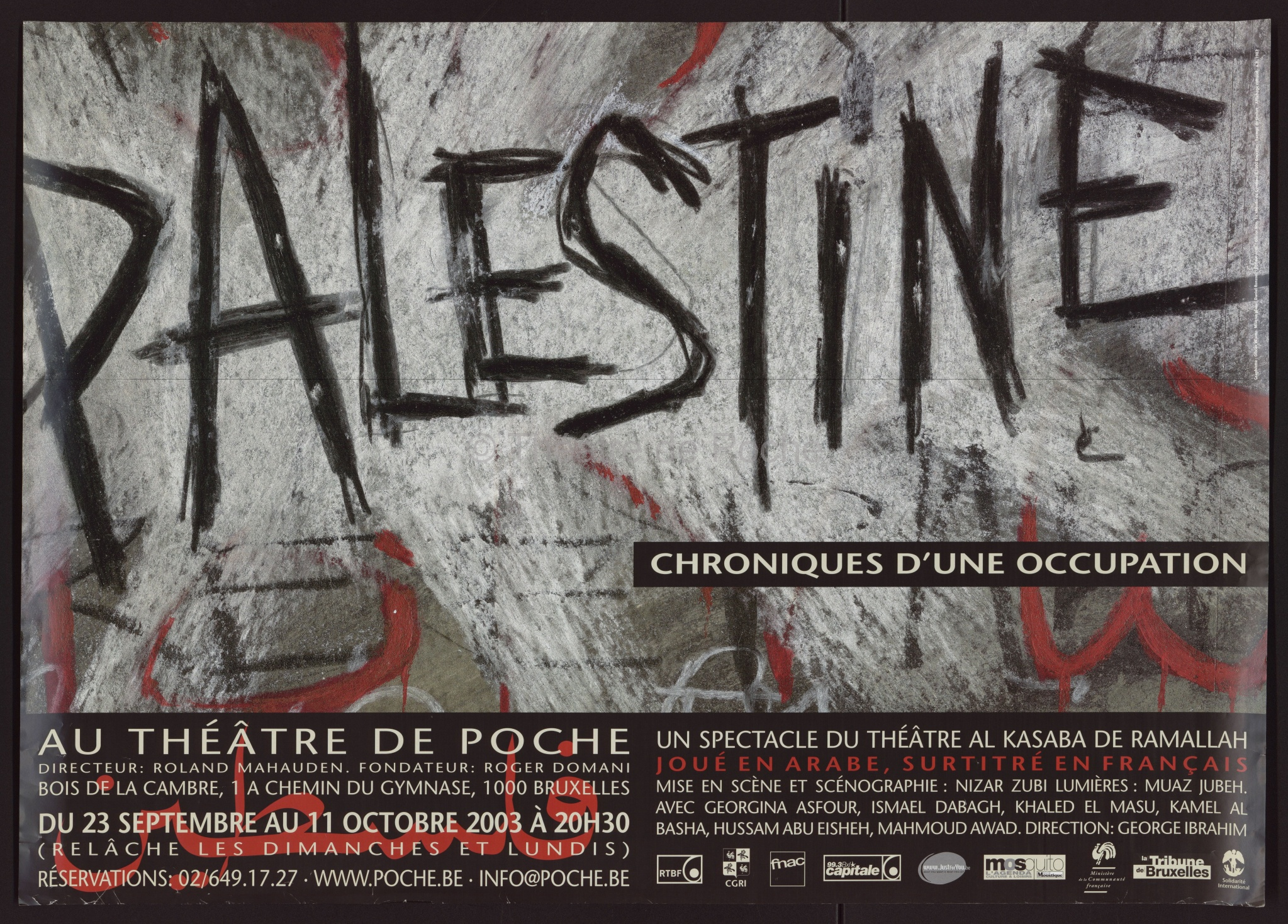 Affiche - Palestine, chroniques d'une occupation