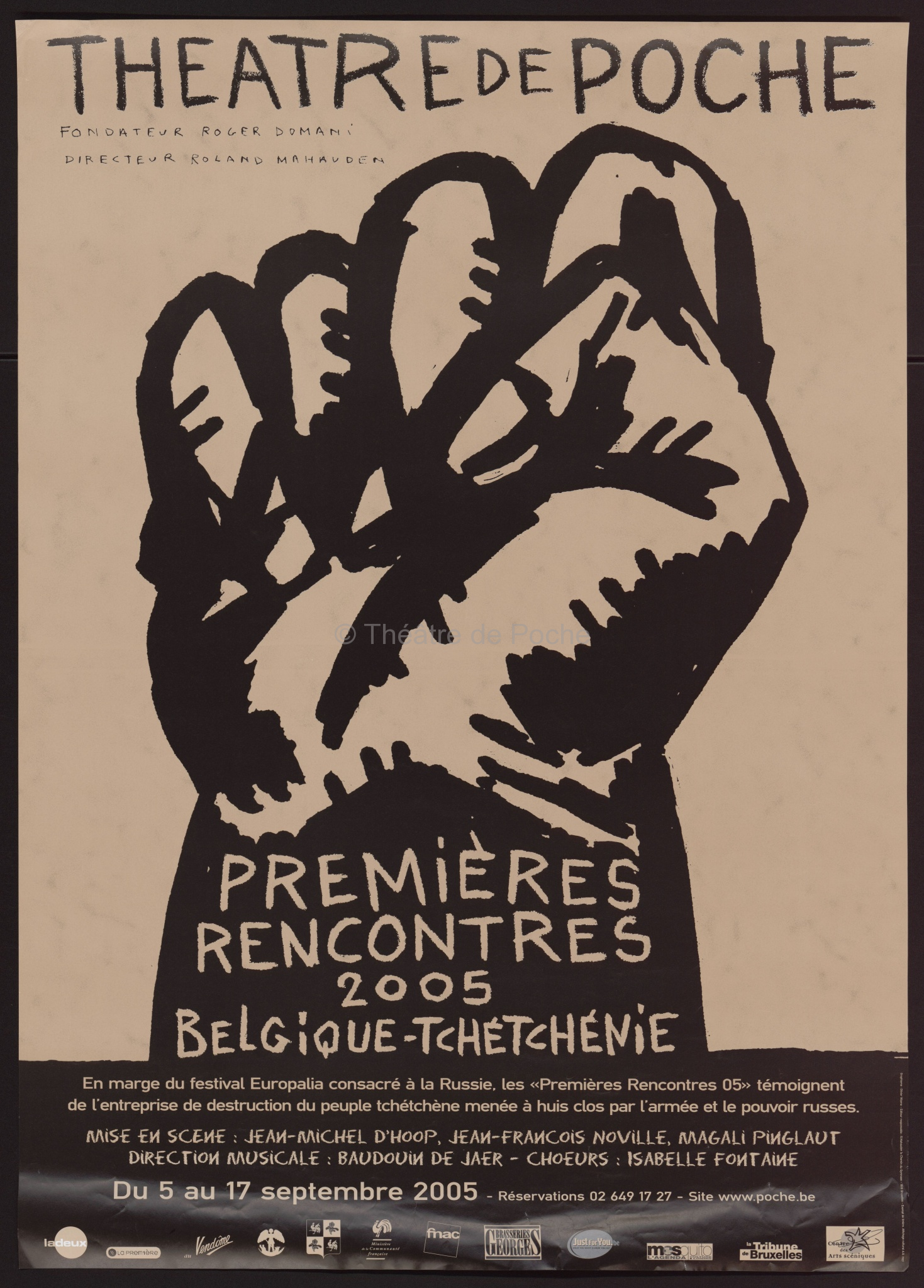 Affiche - Premières rencontres 2005 Belgique/Tchétchénie