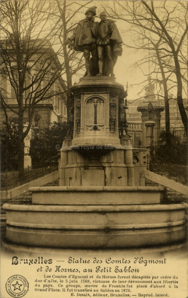 Bruxelles - Statue des comtes d'Egmont et de Hornes, au Petit Sablon