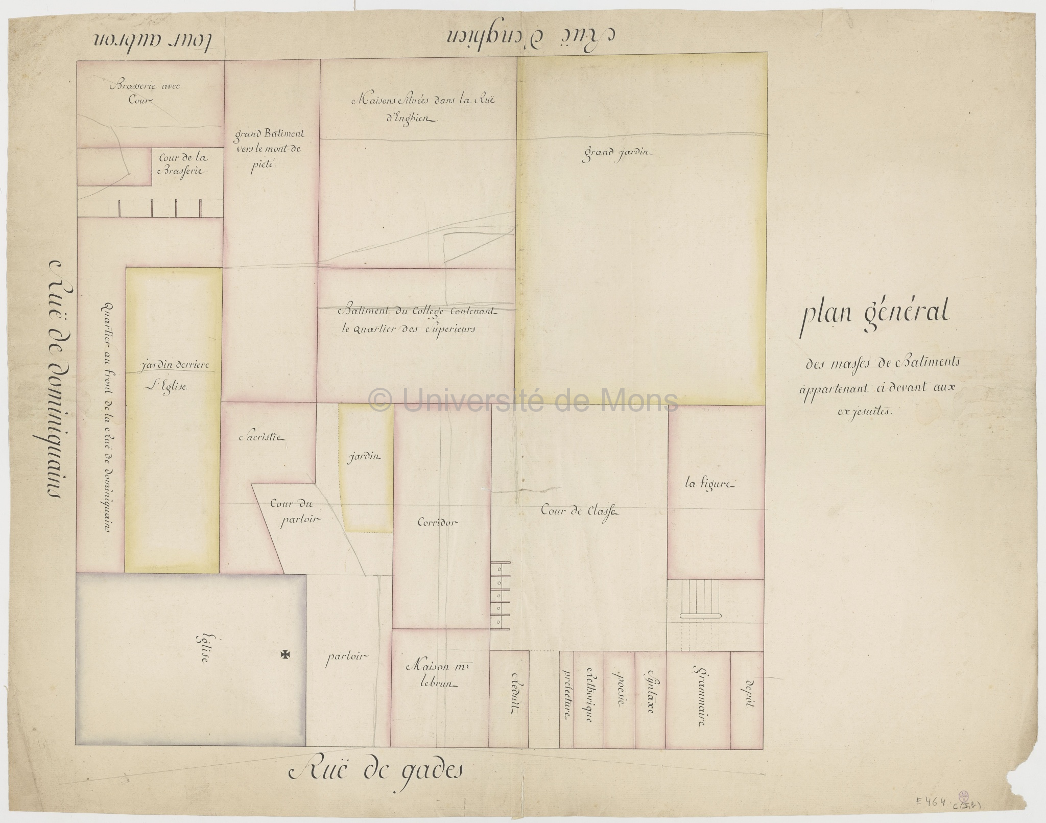 Plan général de la masse de bâtiments appartenant ci-devant aux ex-jésuites