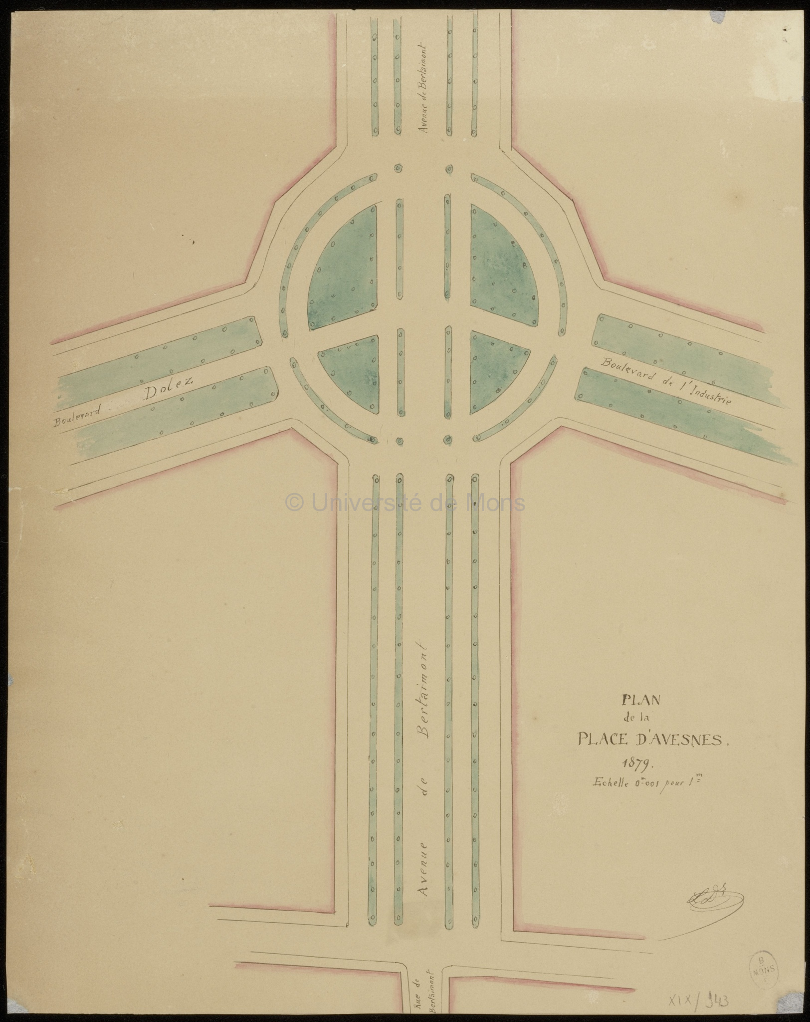 Plan de la place d'Avesnes