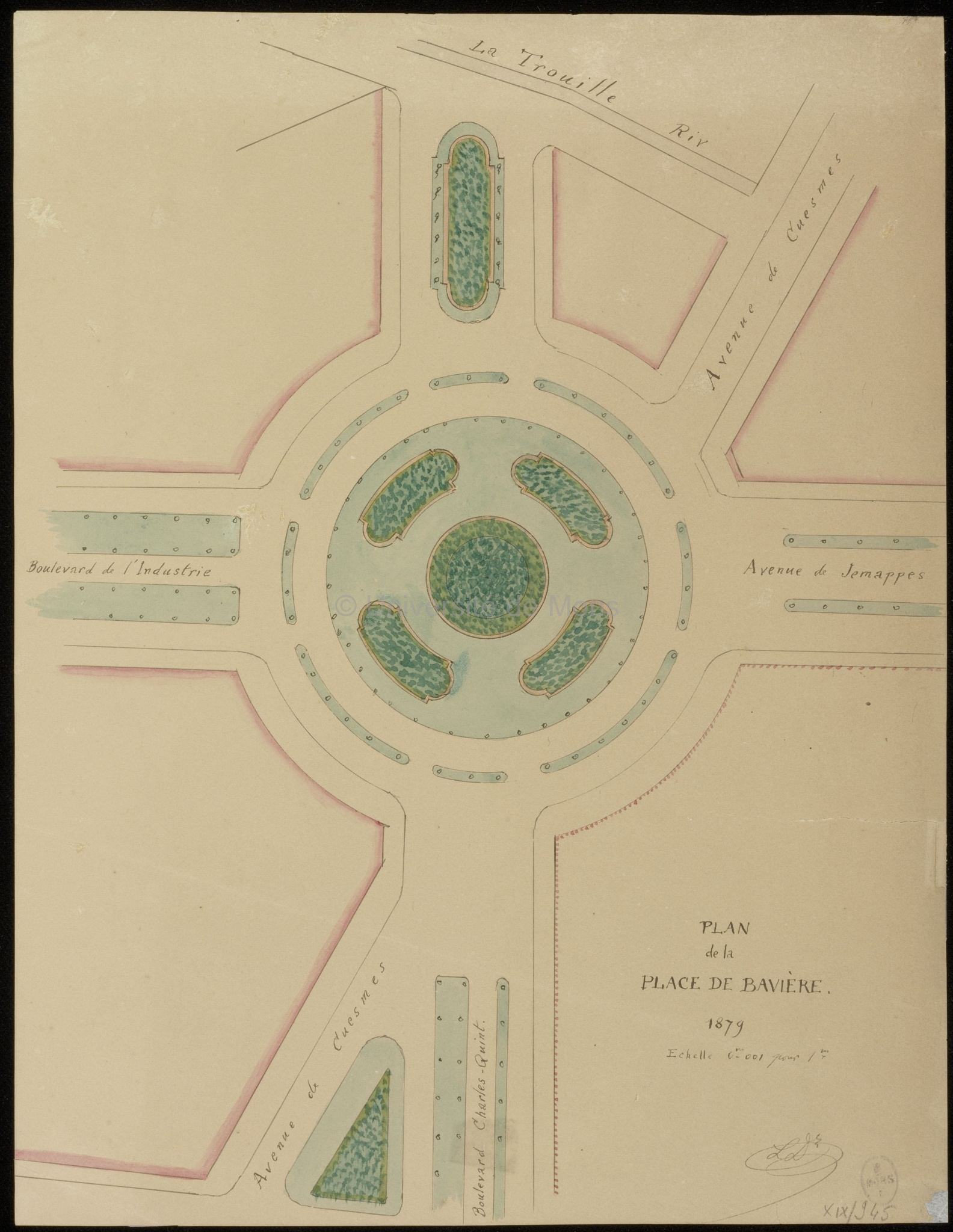 Plan de la place de Bavière