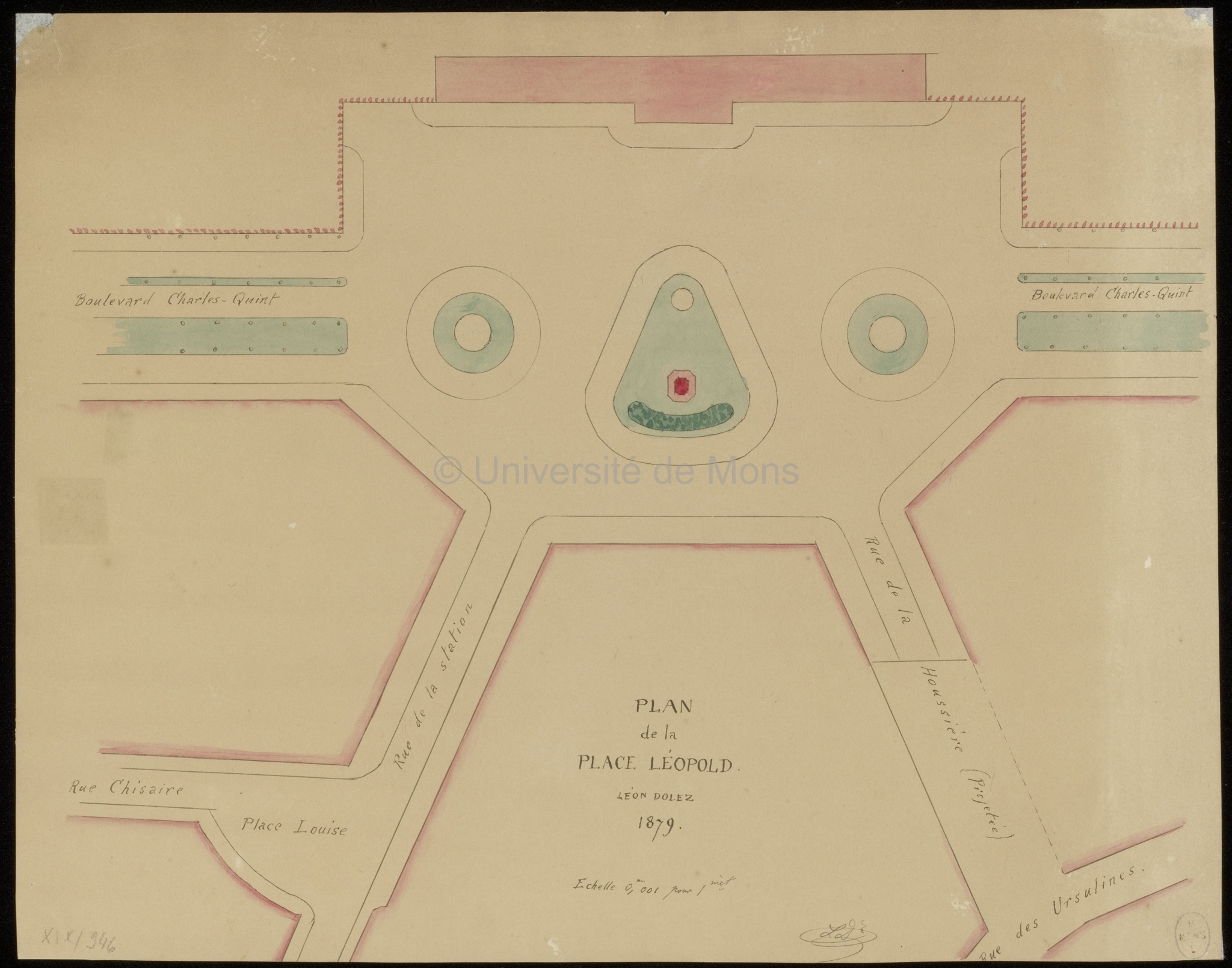 Plan de la place Léopold