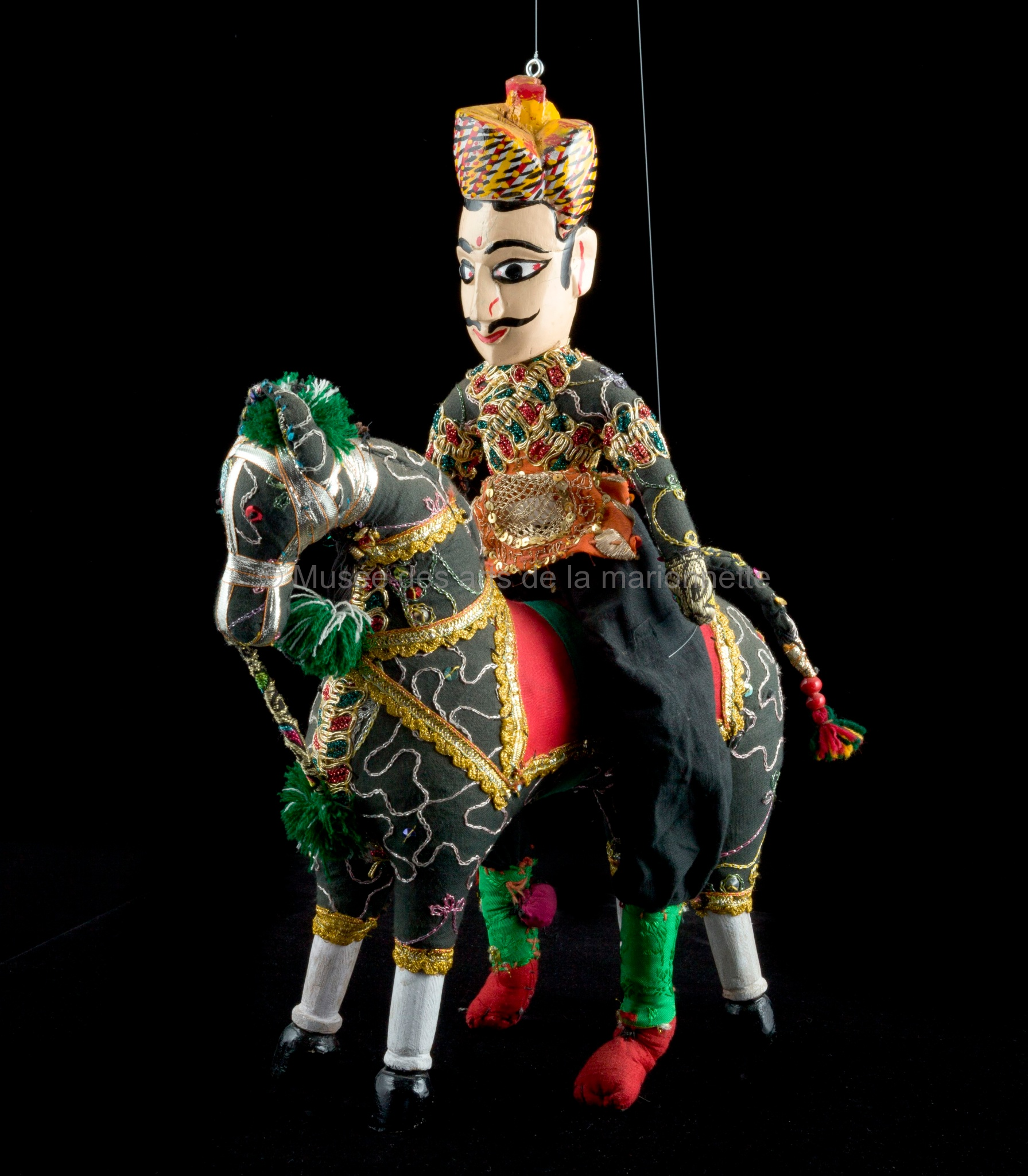 Kathputli : Le cavalier Maharadjah sur son cheval