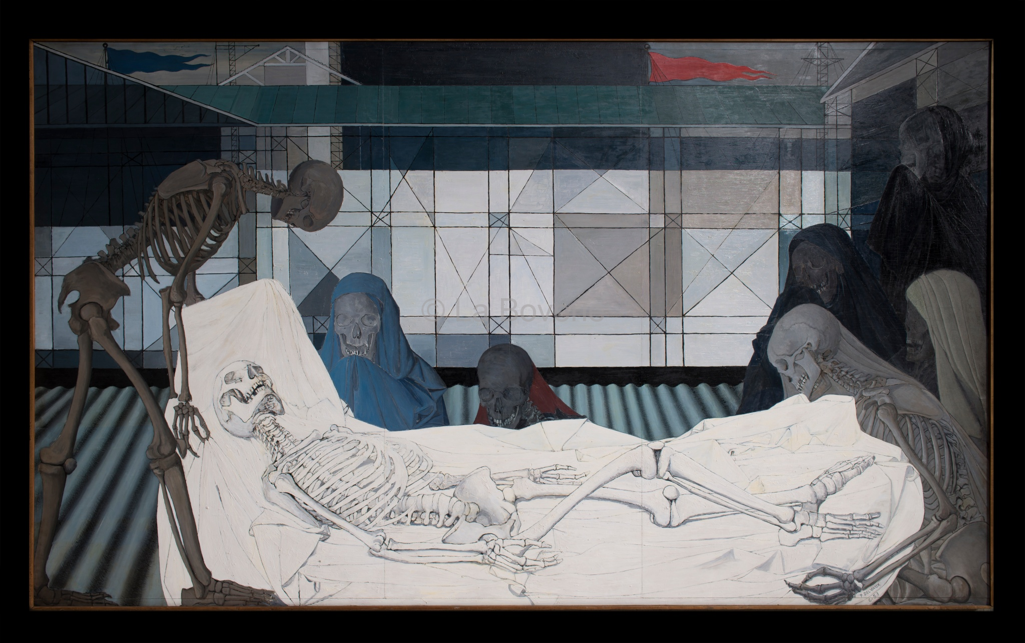 Squelettes pleurant le Christ mort