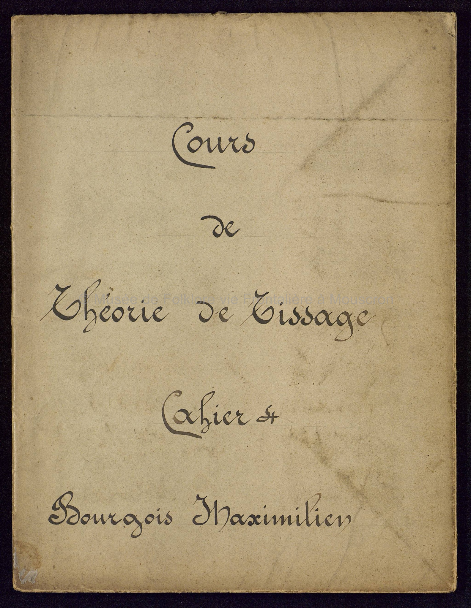 Cours de théorie de tissage. Cahier 4