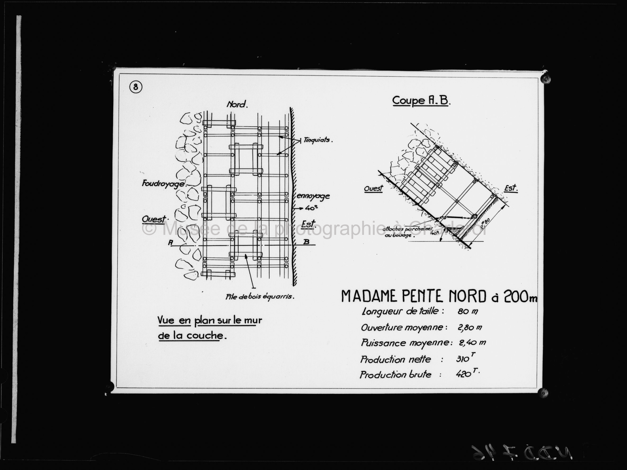 Couche Madame Pente Nord, Charbonnage du Roton