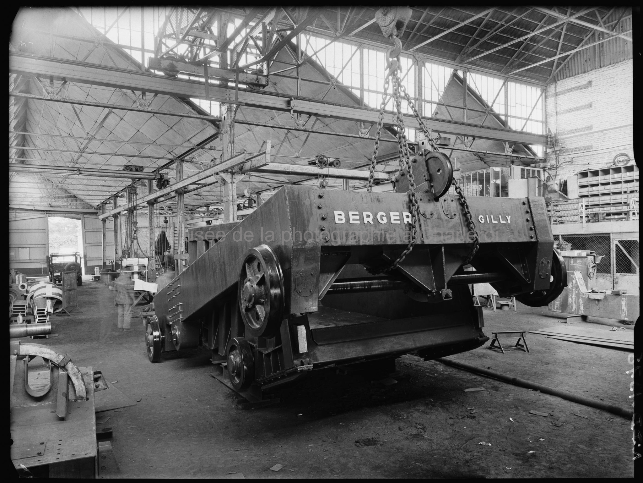 Bogie d'un véhicule ferroviaire en montage